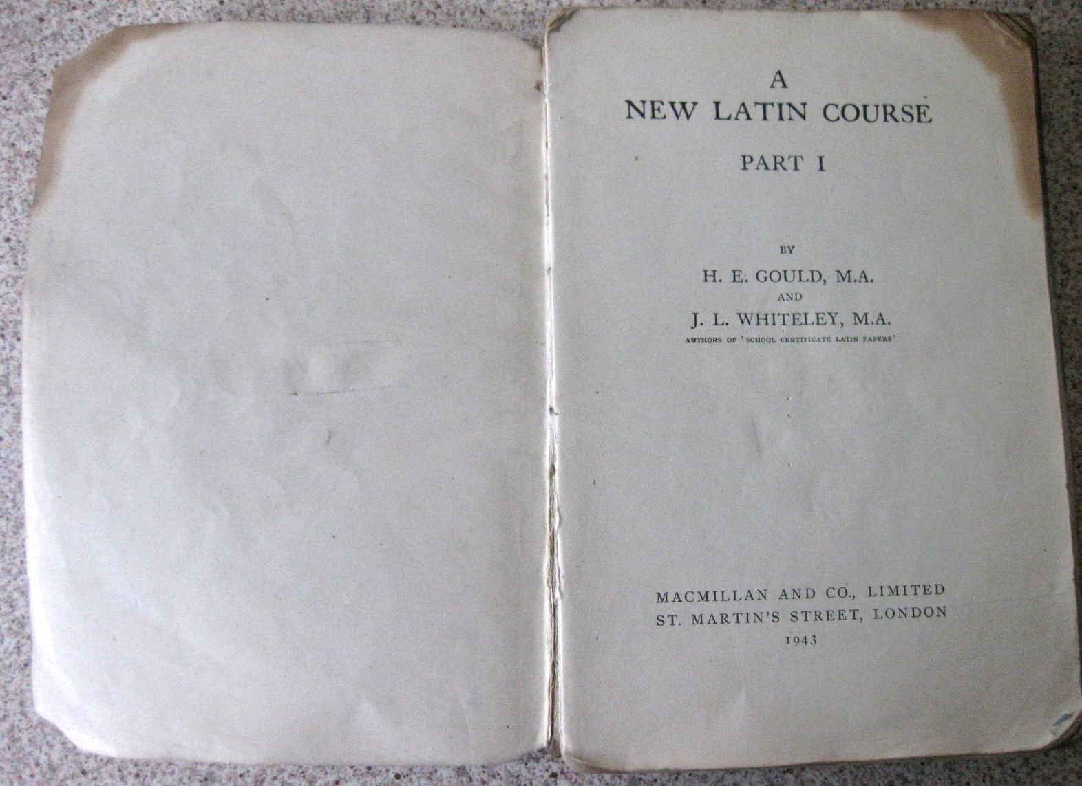 Gould & Whiteley Latin primer